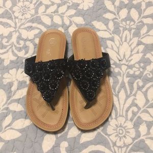Black Bling Sandals